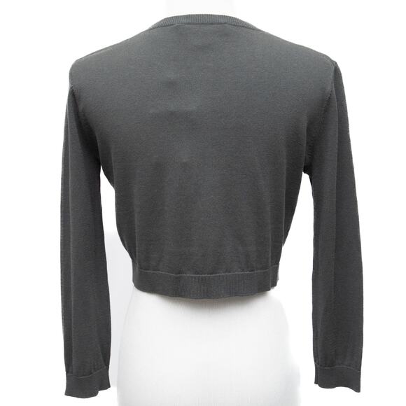 Weekend Max Mara Charcoal Silk Blend Shrug Cardigan Gray Size XS - Picture 3 of 8